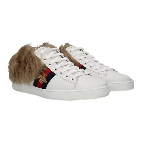 NIB Gucci Ace Fur-lined Sneakers Size 42